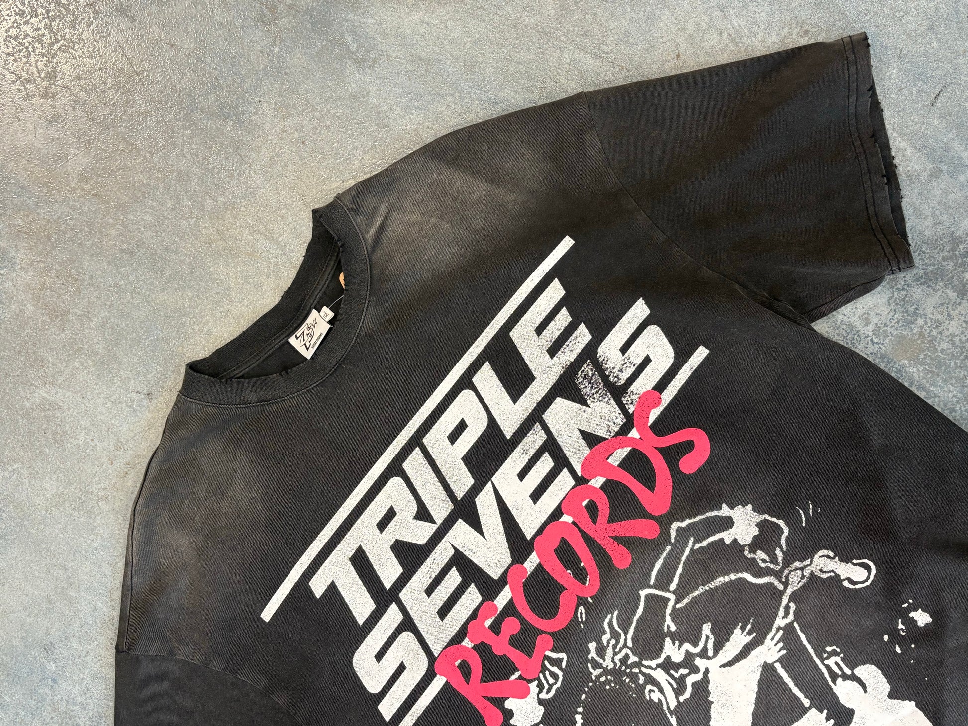 Triple Seven Records Gray Tee (YC ) B68