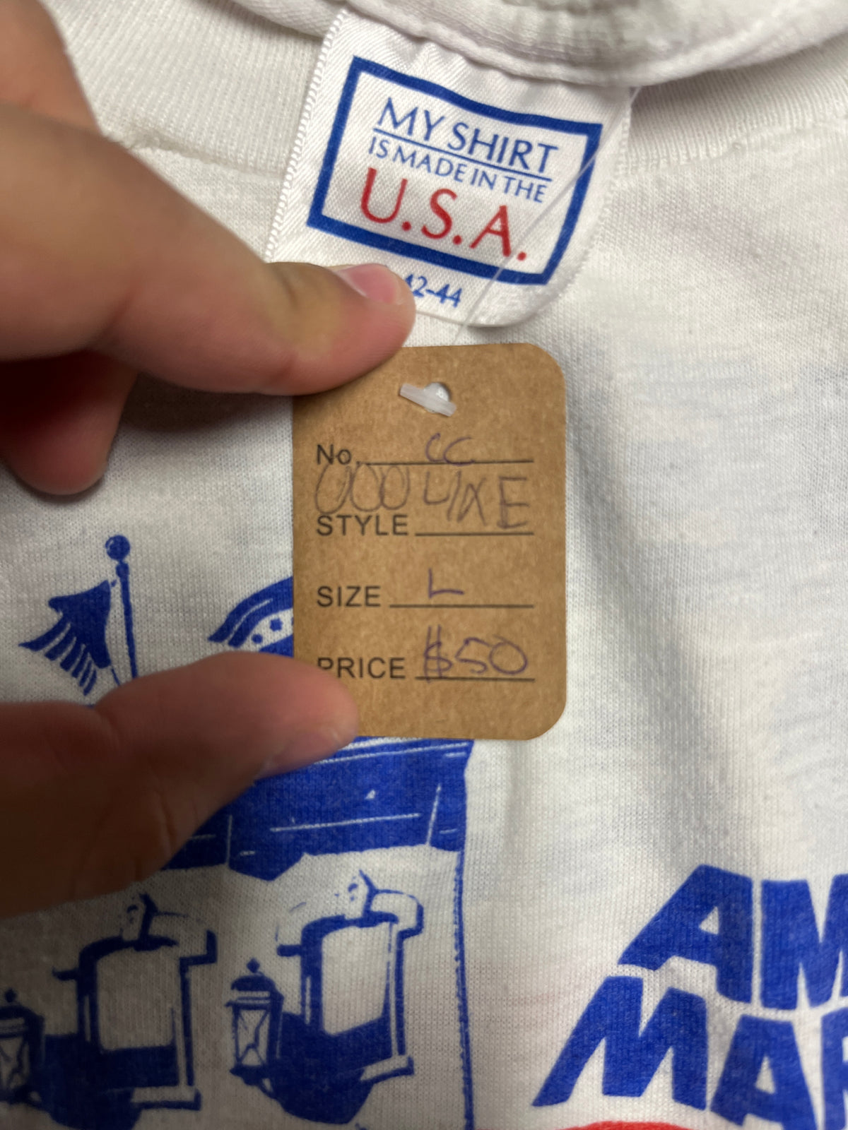 Americas Marathon 1986 Chicago White Tee B38