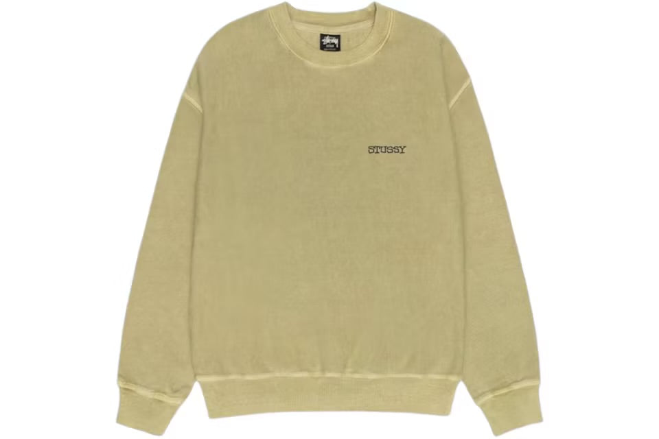 Stussy Jumbo Pig. Dyed Crew ELM