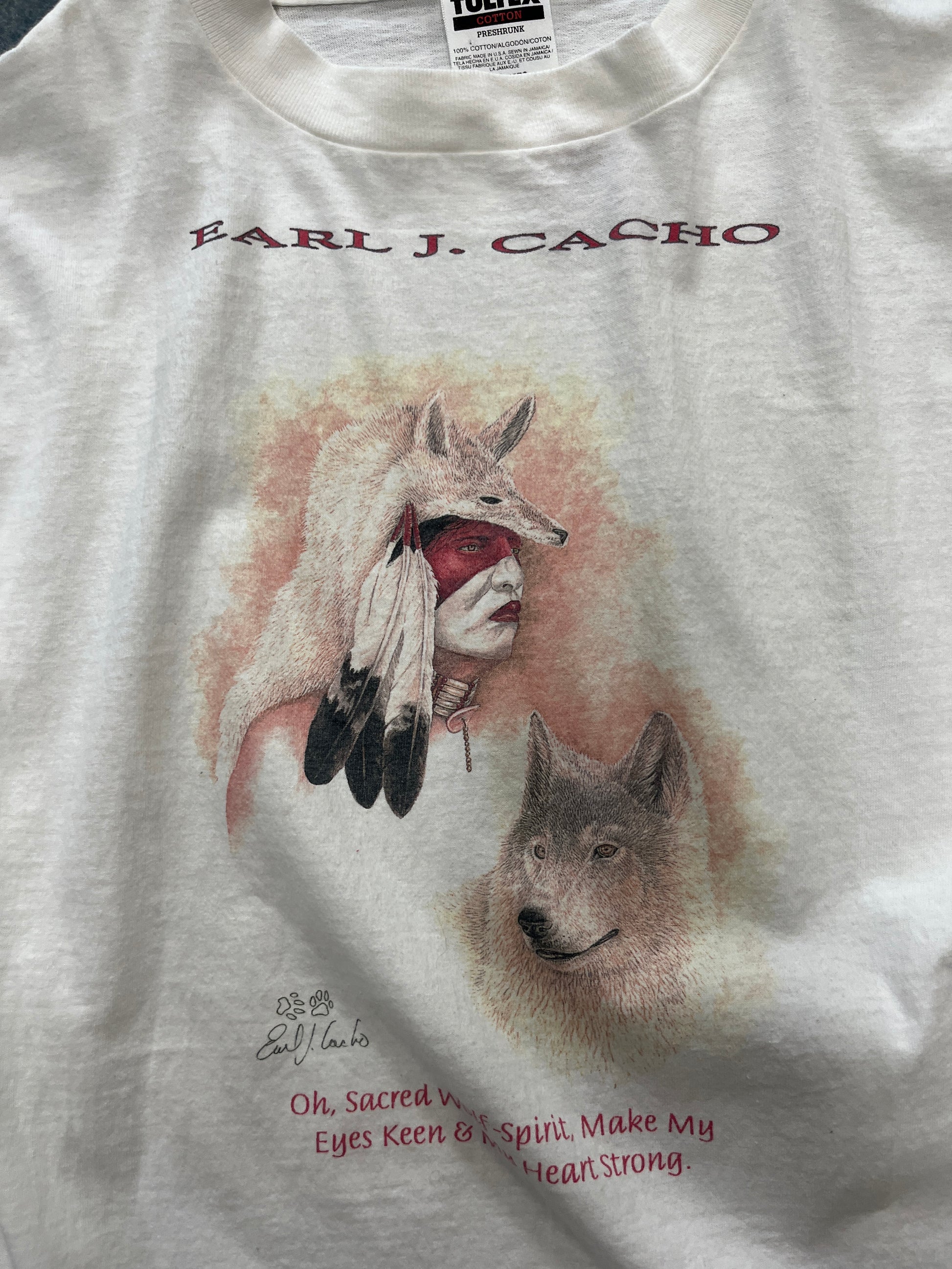 Vintage VTG Earl J. Chaco Tulex White T-Shirt OTF