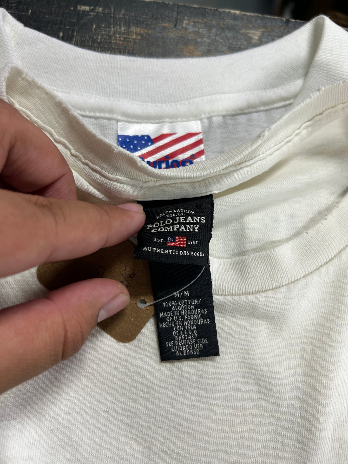 Vintage 1967 Polo Jeans Company T-Shirt Solid White OTF