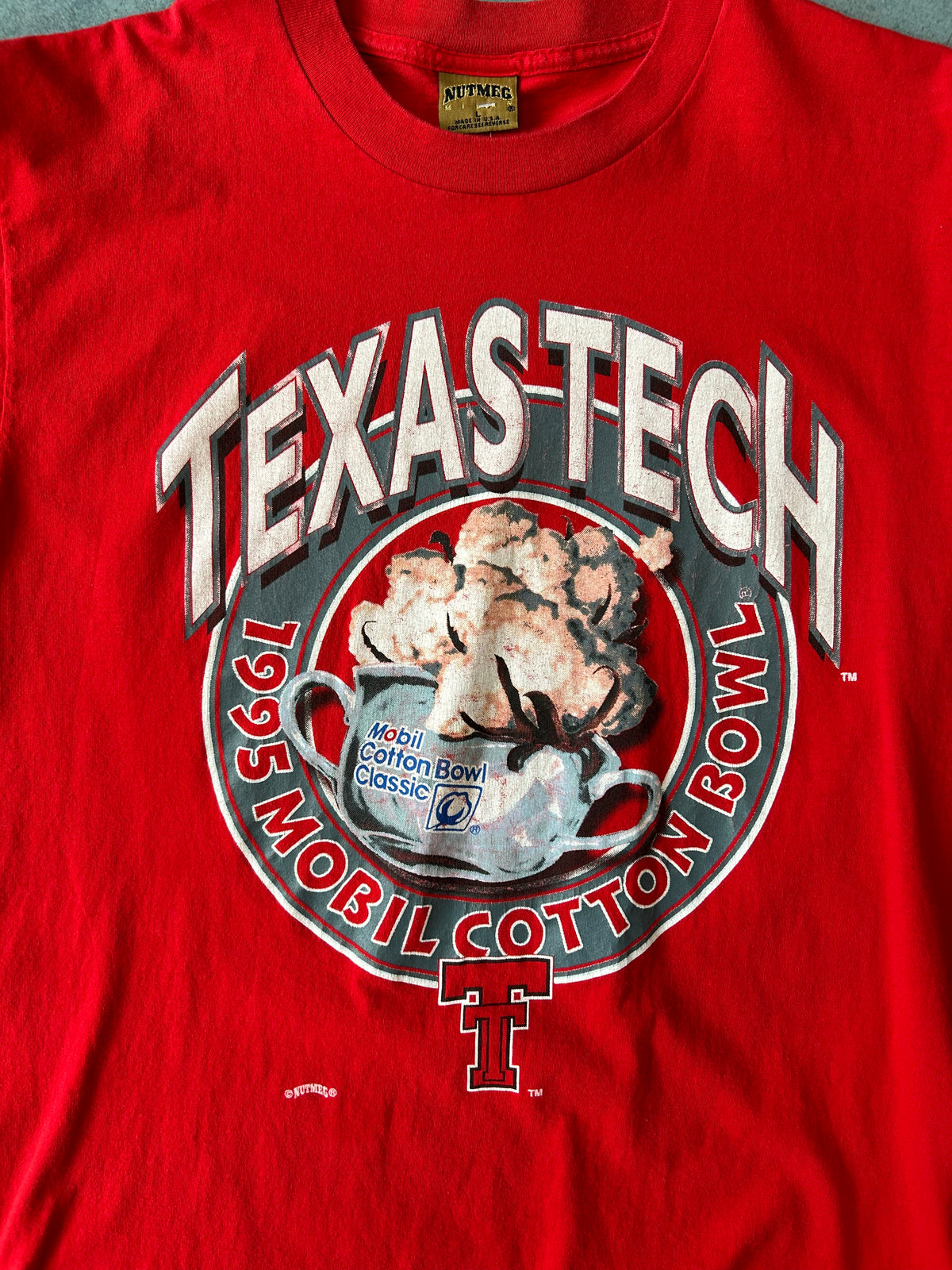 Vintage Texas Tech 1995 Mobil Cotton Bowl Tshirt OTF