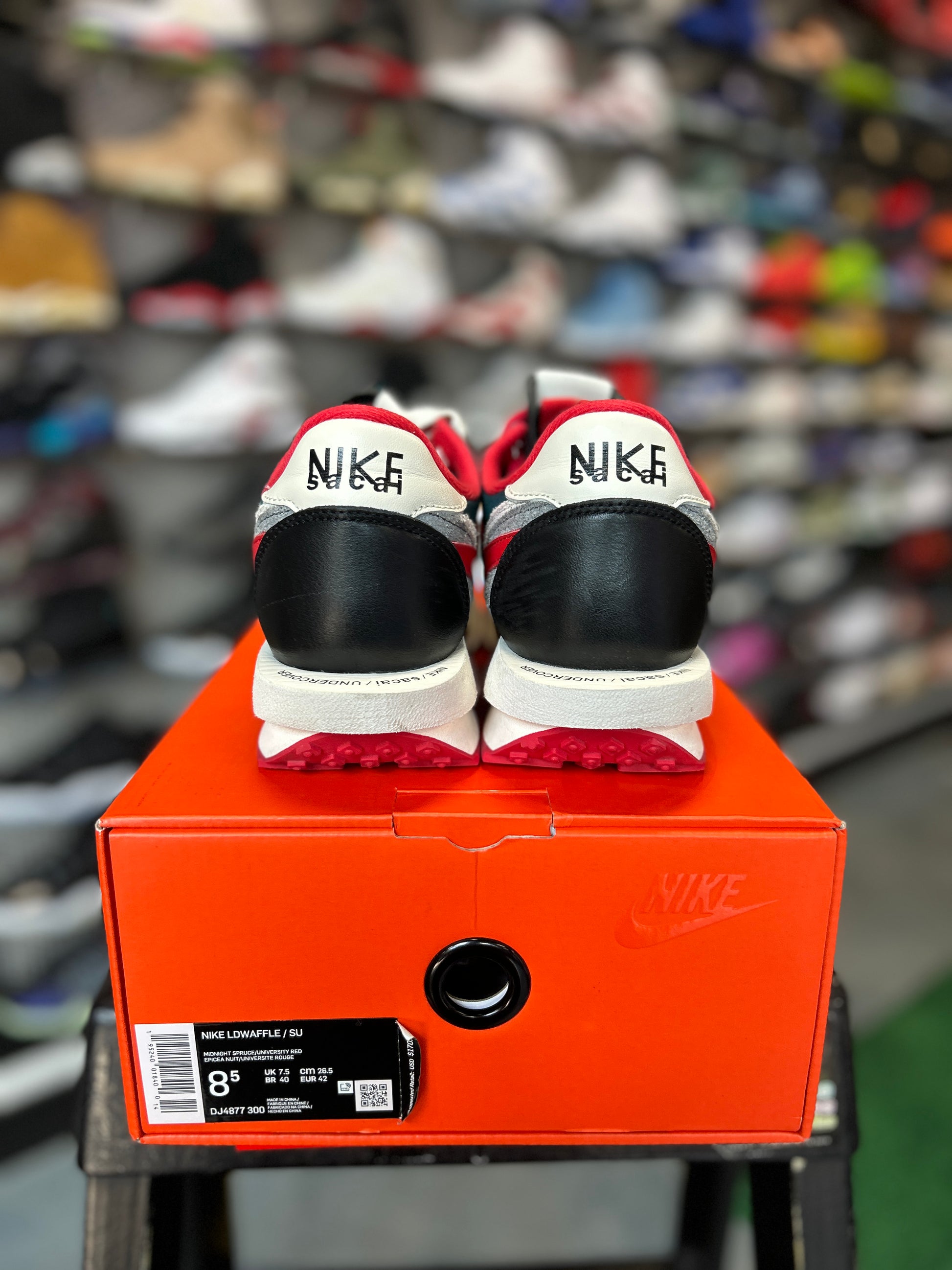 Nike LD Waffle sacai Undercover Midnight Spruce University Red (RT)