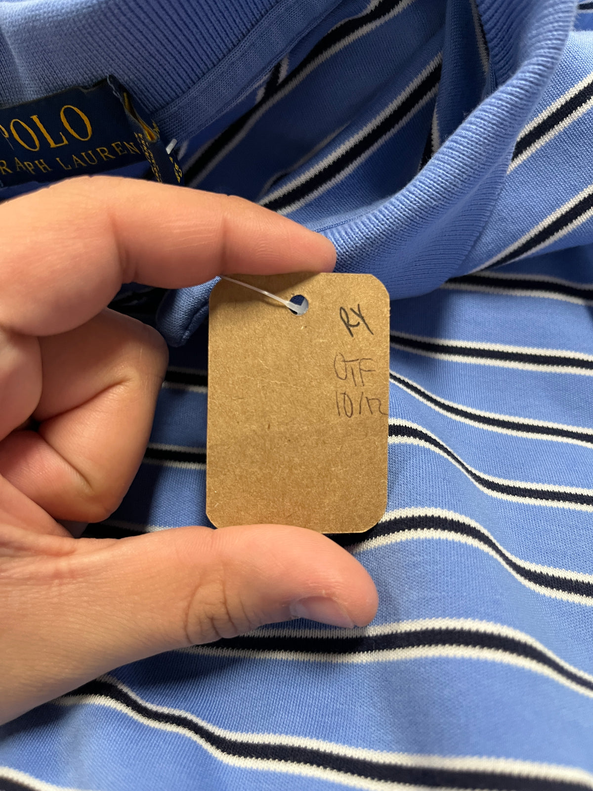 Polo Ralph Lauren Navy Blue Black Stripes B38 (RY)