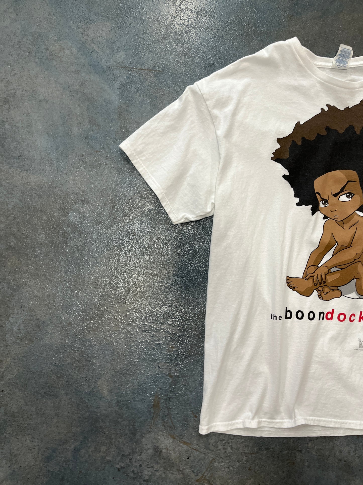 Vintage The Boondocks Adult Swim Huey Freeman White Graphic T-Shirt OTF
