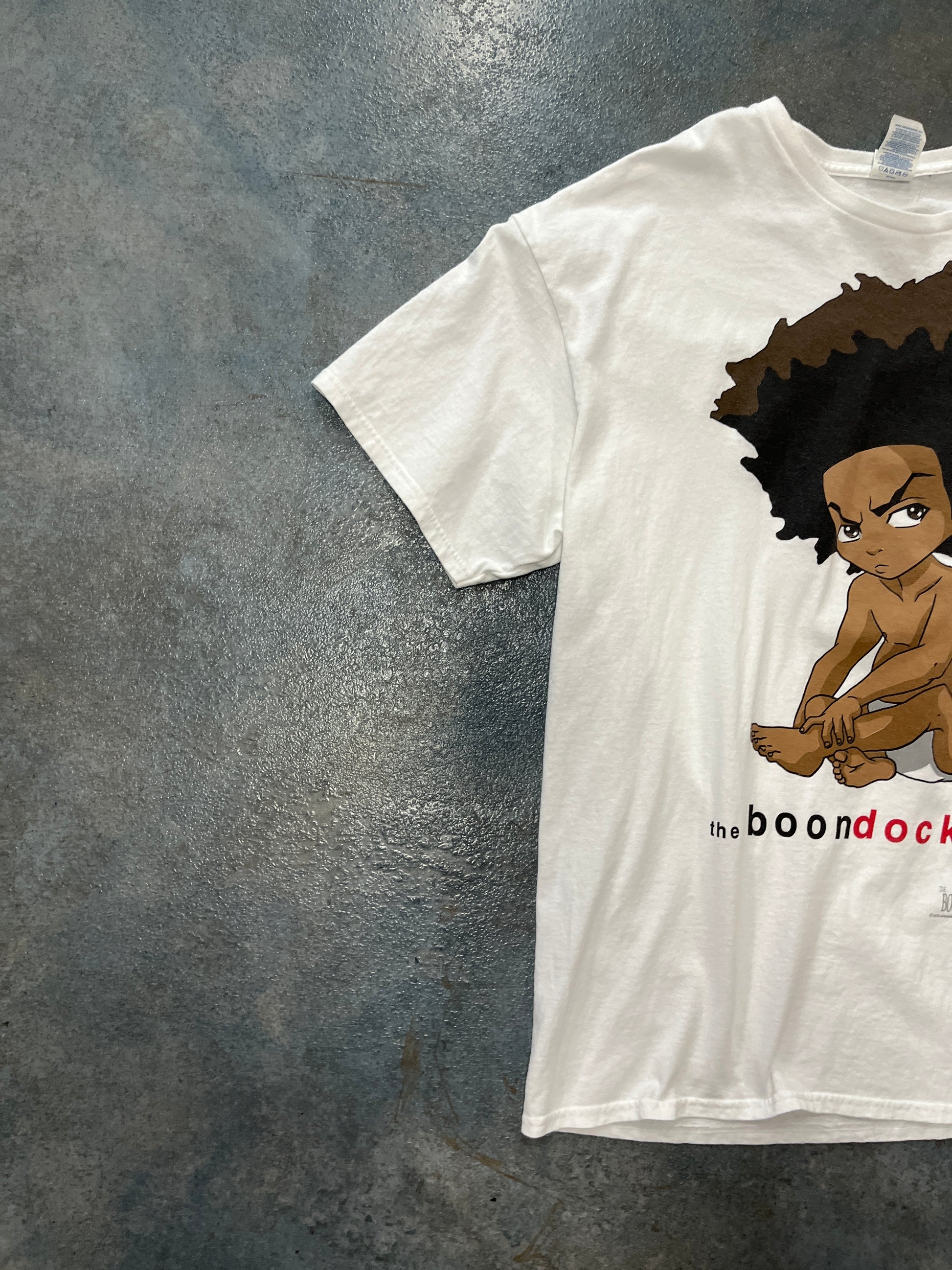 Vintage The Boondocks Adult Swim Huey Freeman White Graphic T-Shirt OTF