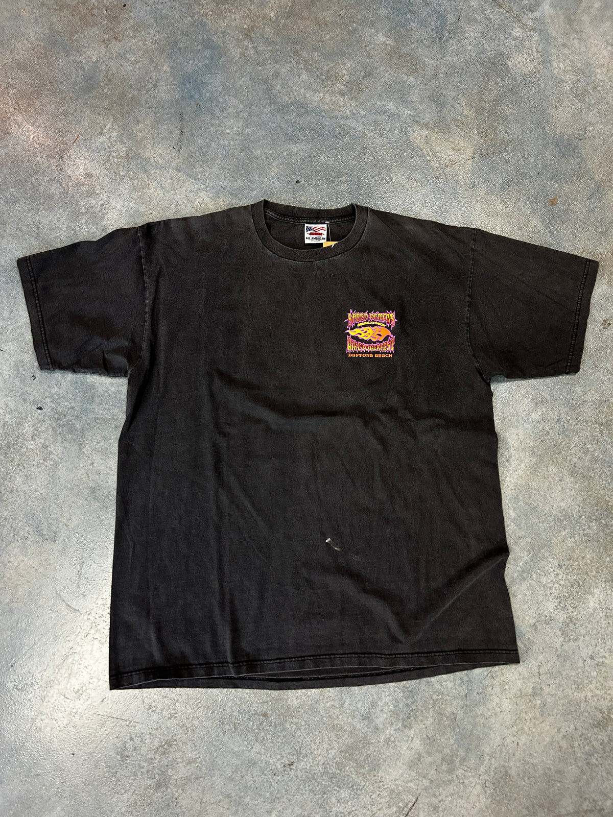 Speed Demon Recing Biketoberfest Daytona Beach Black Tee OTF