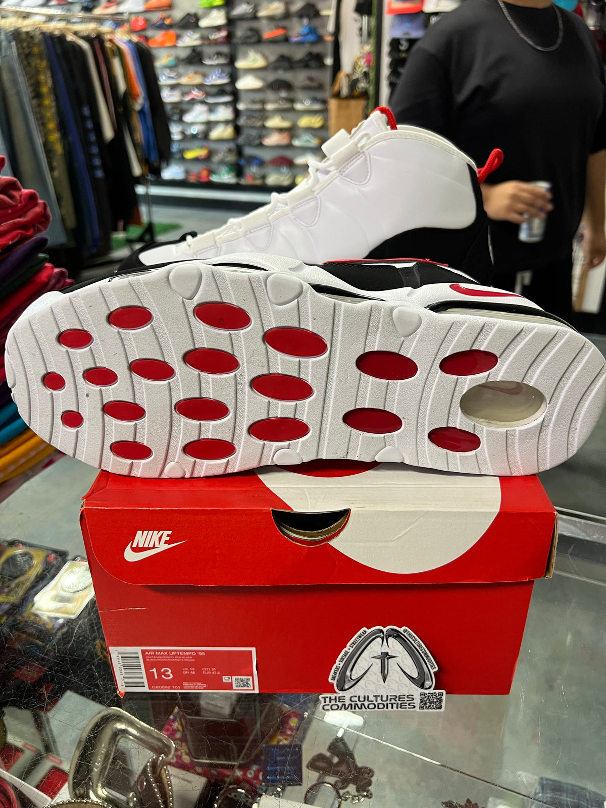 Nike Air Max Uptempo 95 White Red Black