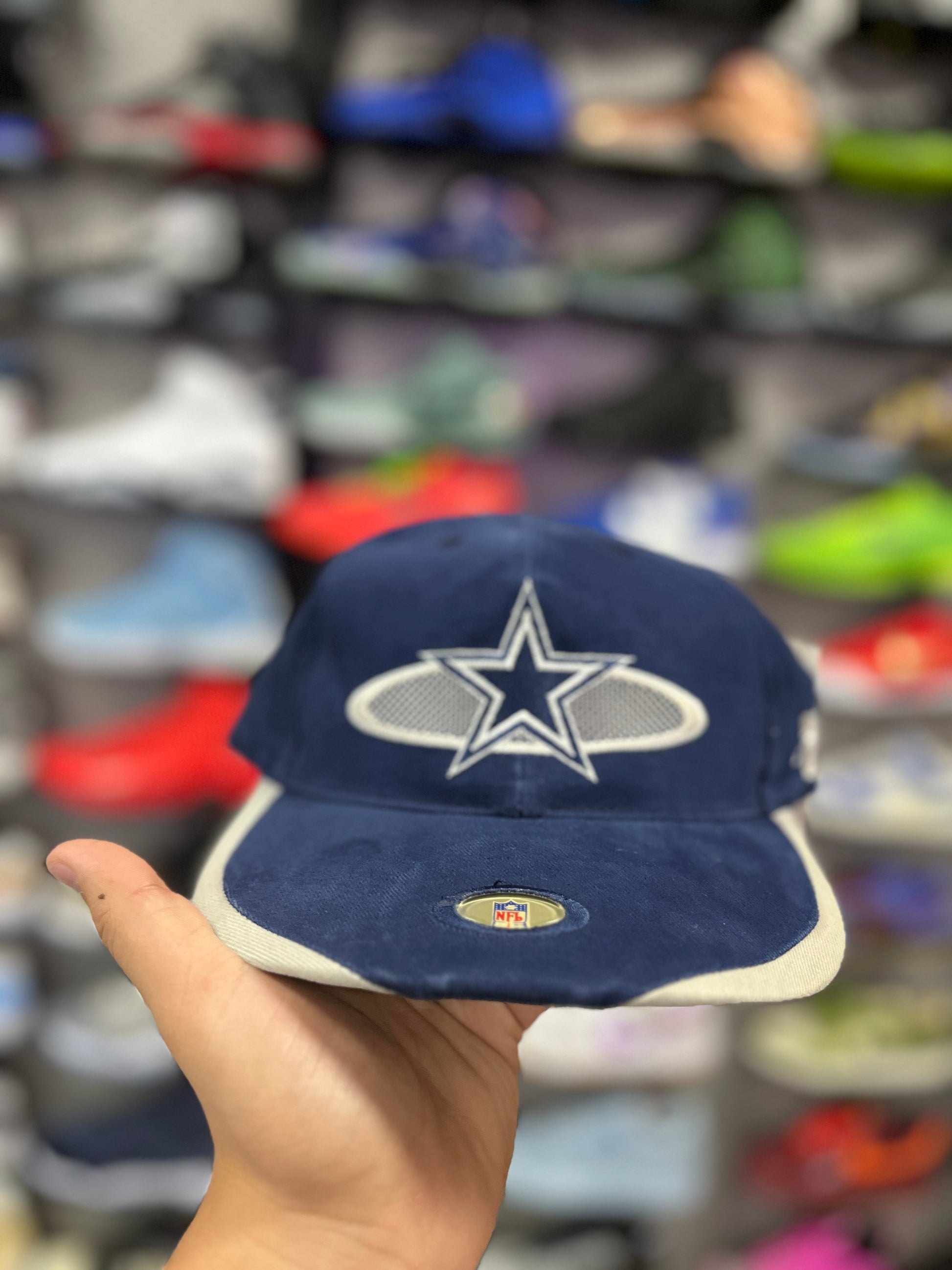 Vintage Dallas Cowboys Sports Specialties Pro Line NFL Blue Strapback Hat (I)