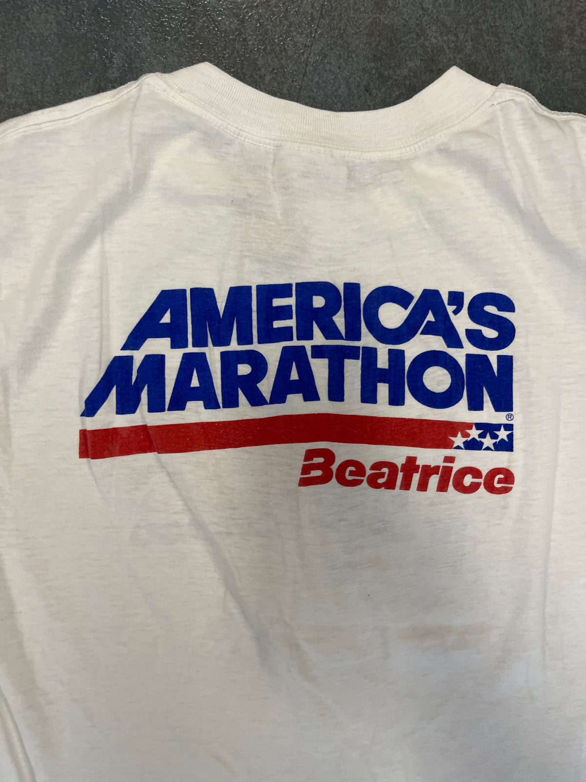 Americas Marathon 1986 Chicago White Tee B38