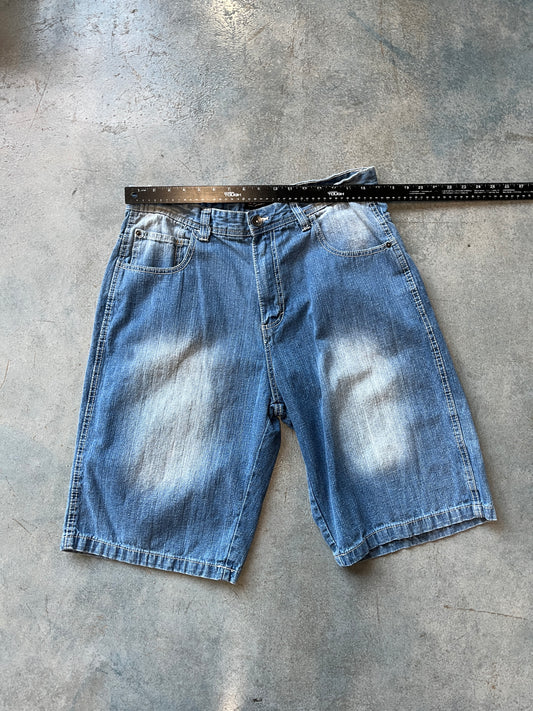 South Pole Vintage Blue Wash Faded Jorts (YC) OTF