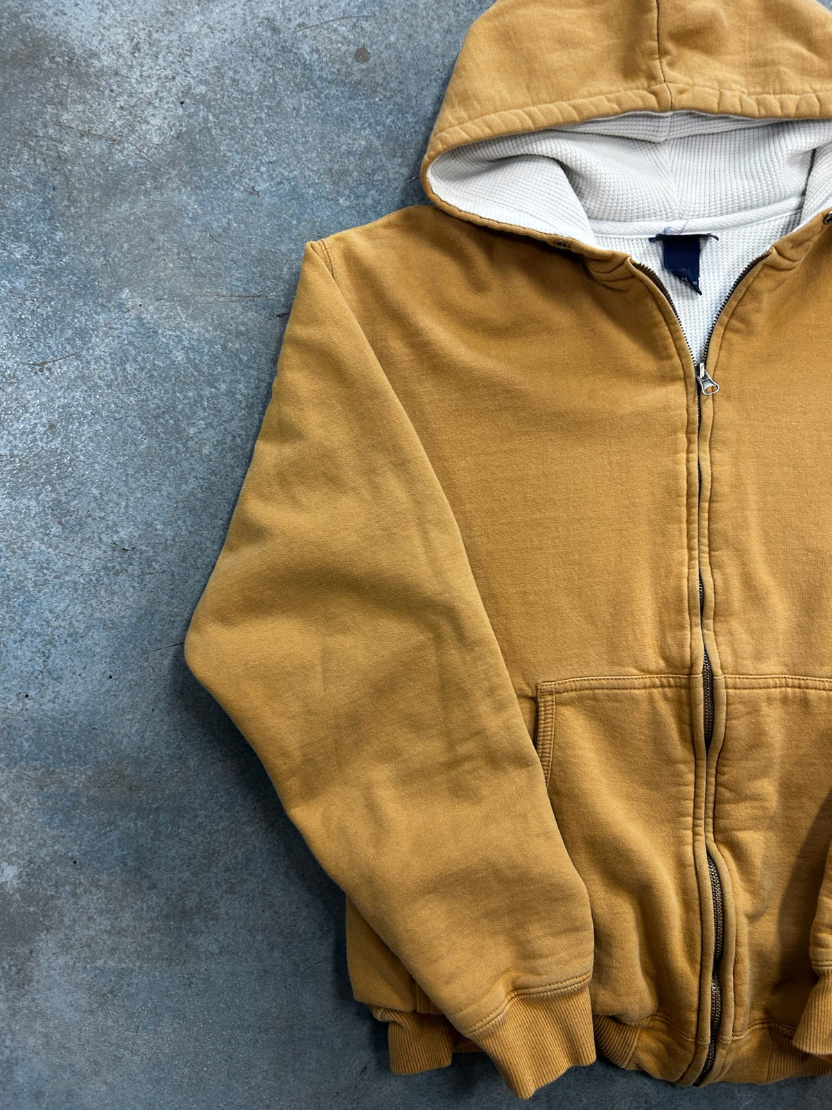 Vintage Champs Sports Thermal Lined Khaki Zip Up