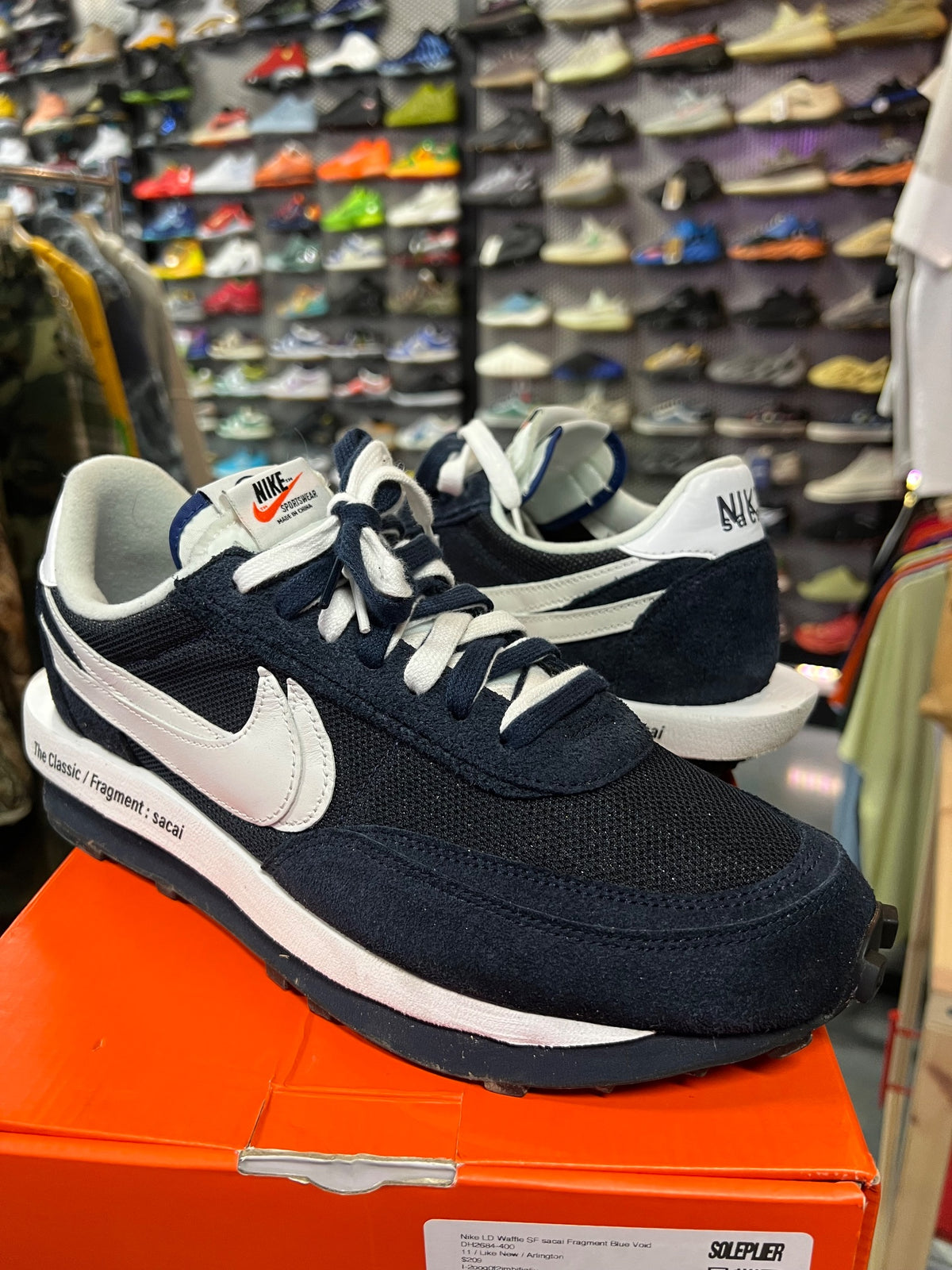 Nike LD Waffle SF sacai Fragment Blue Void