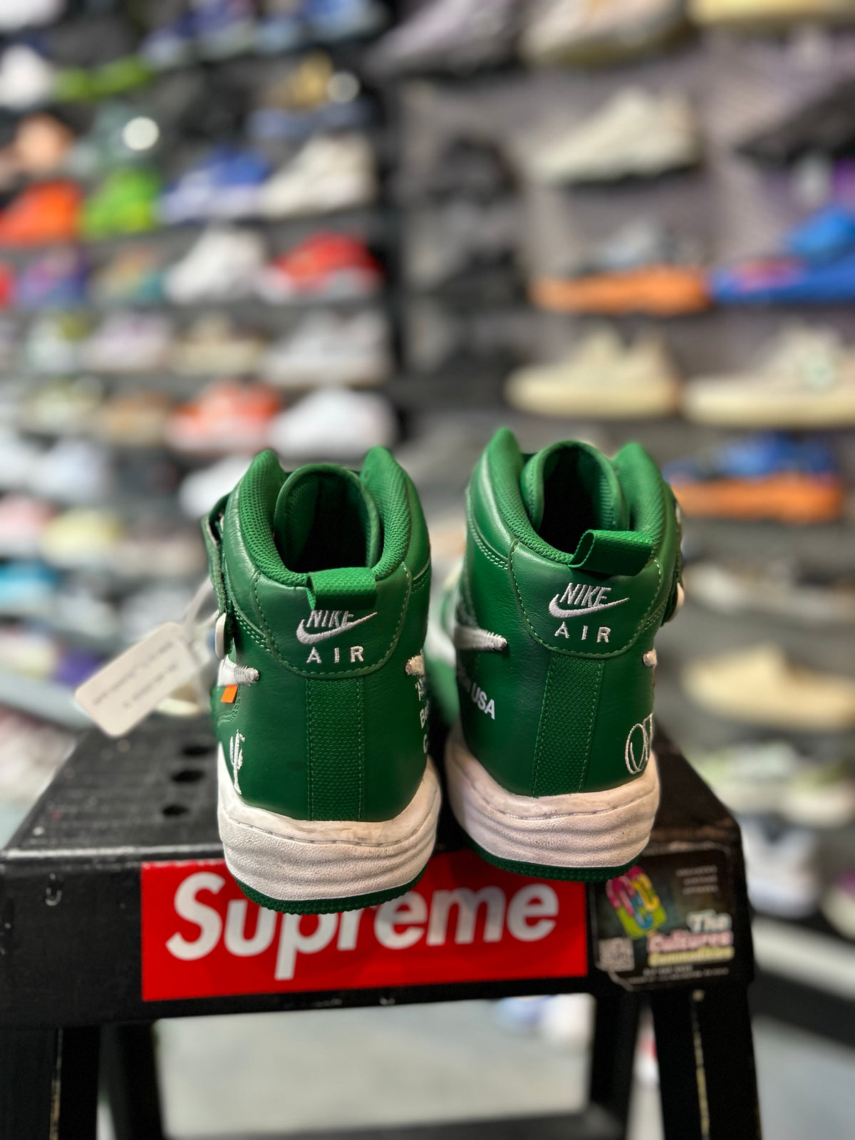 Nike Air Force 1 Mid Off-White Pine Green (YC)