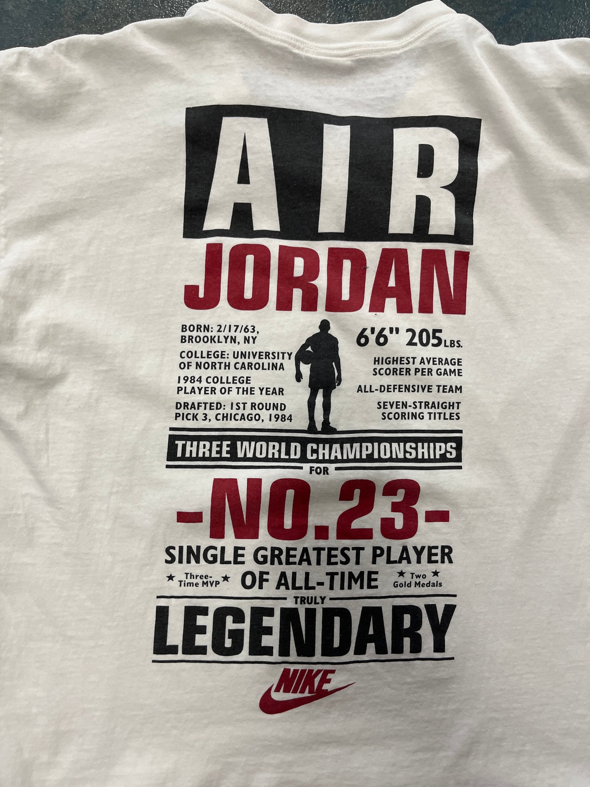 Legendary Day 23 White Tee Lettering On Back OTF