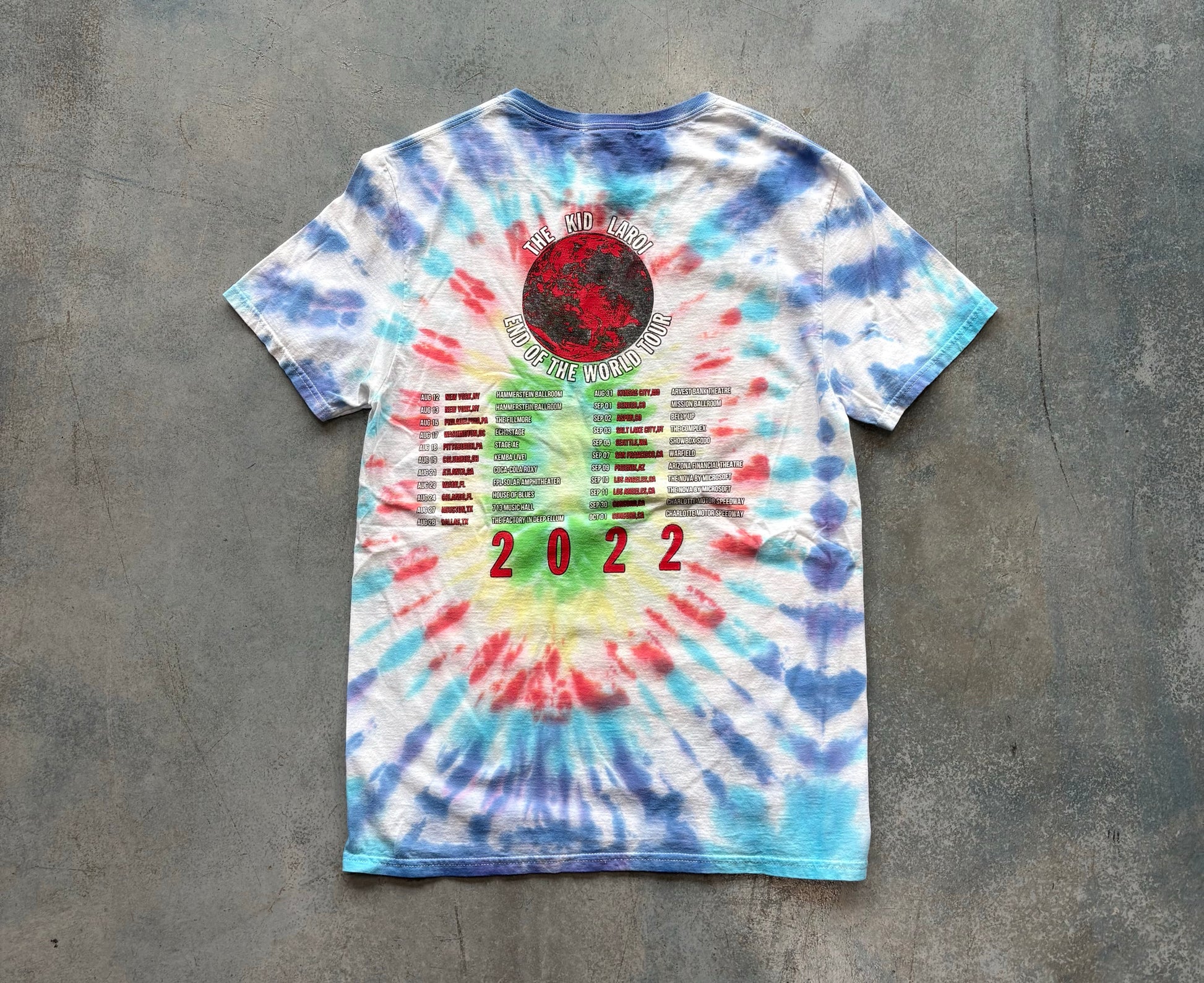 The Kids Laroi "End of the world Tour" Tee Tie Dye OTF