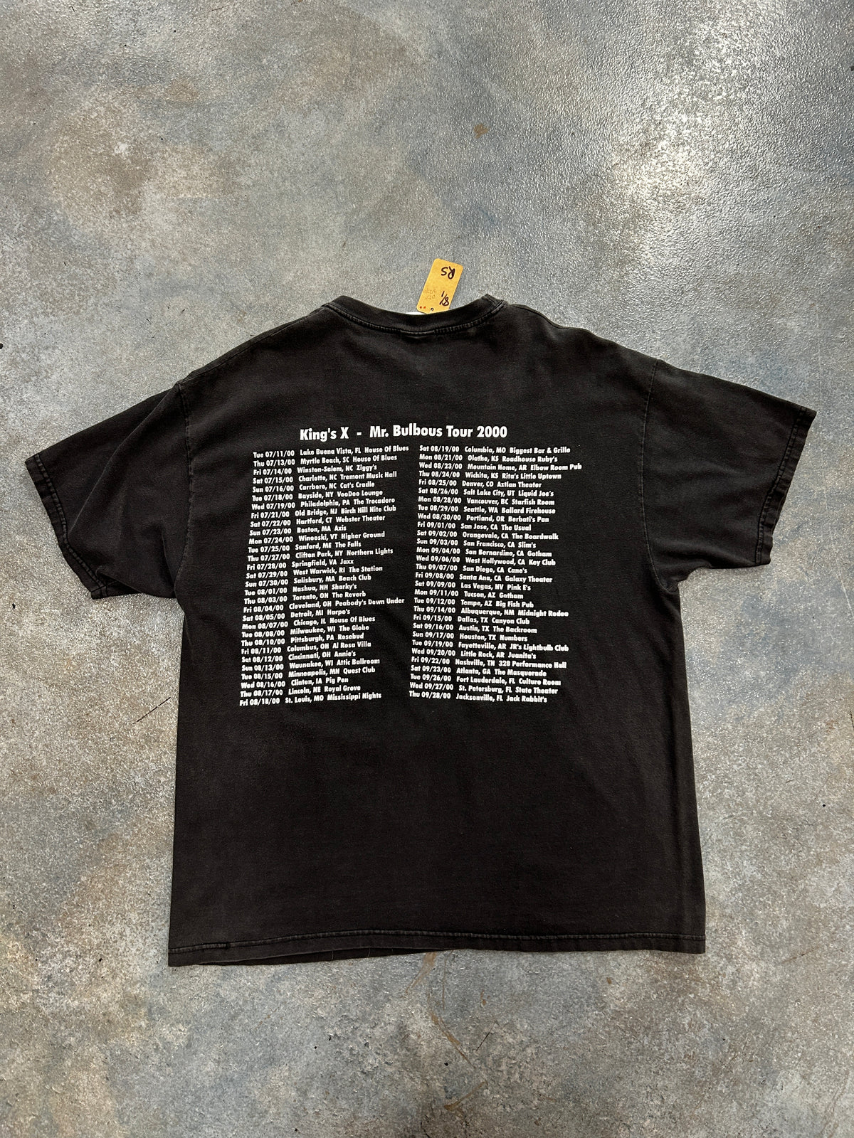Vintage King's x Mr.Bulbous Tour 2000 Black Tee