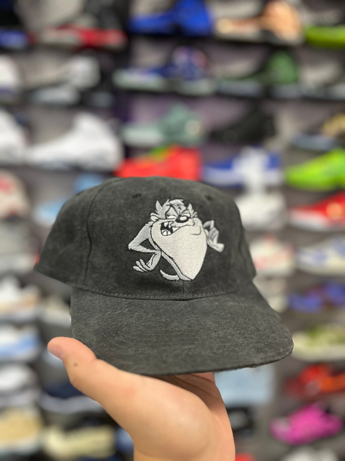 Vintage 90S Tasmanian Devil Hat Looney Tunes Black Hat (I)