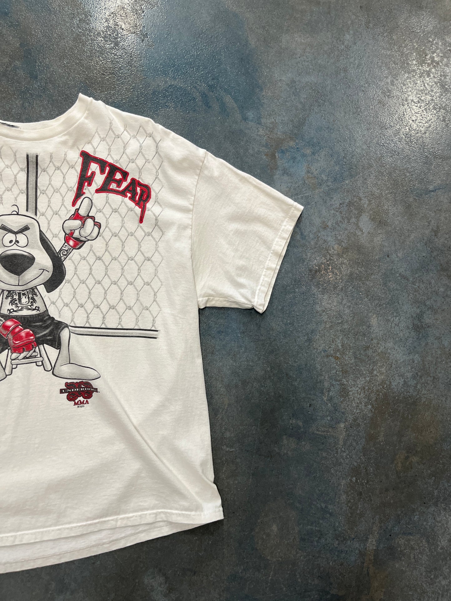 VTG Underdog MMA Series Never Feat T-Shirt Solid White OTF
