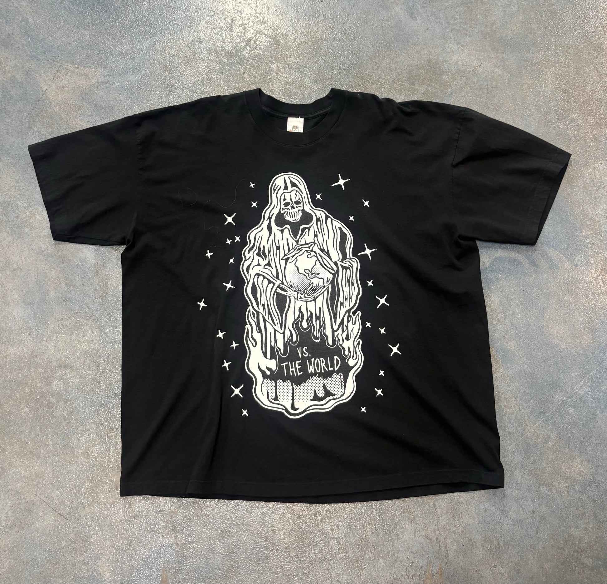 Warren Lotas "Vs. The World" Grim Reaper graphic t-shirt B16
