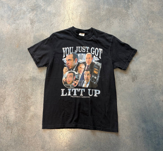 "You Just Got Litt Up" Black Tee OTF