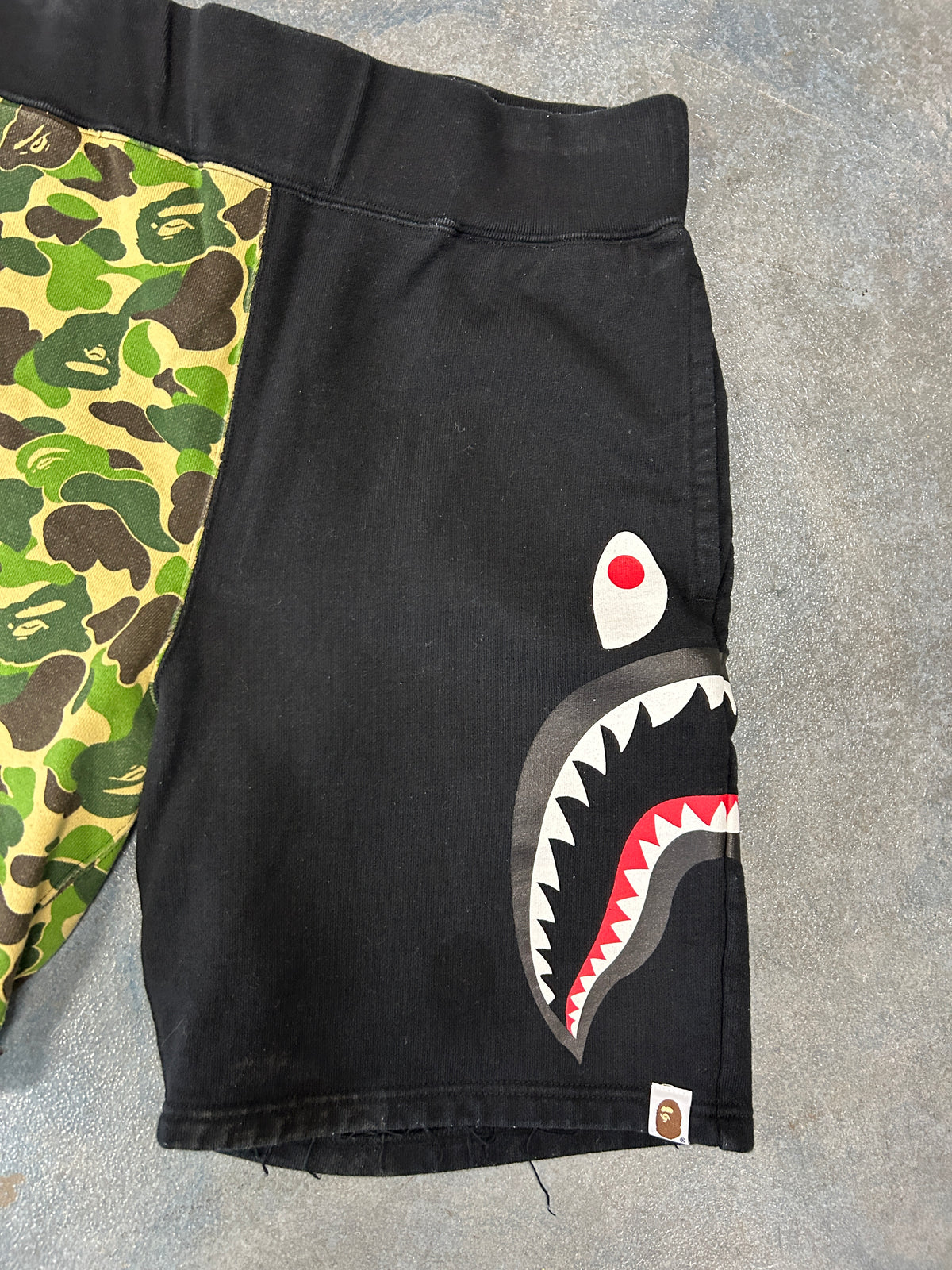 Bape ABC Camo Side Shark Sweat Shorts