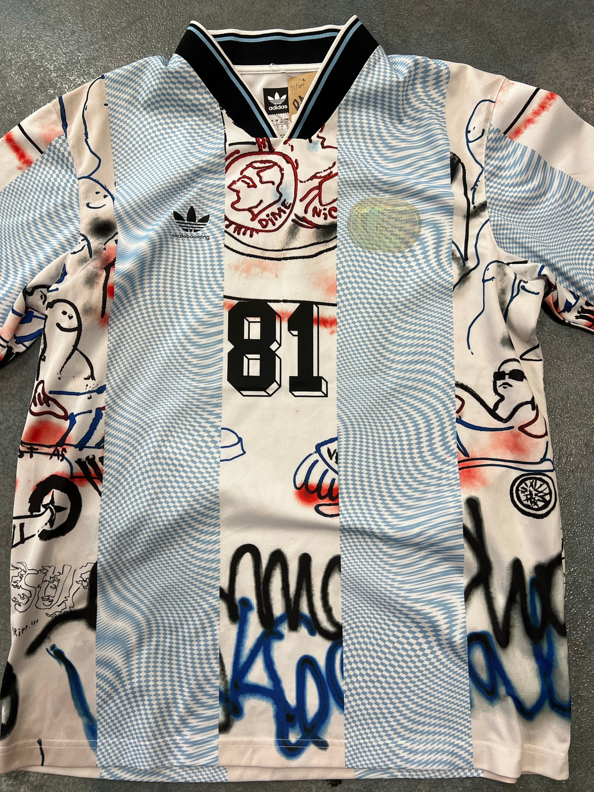 Adidas Mark Gonzales Skateboarding Soccer Jersey Shirt Size Large