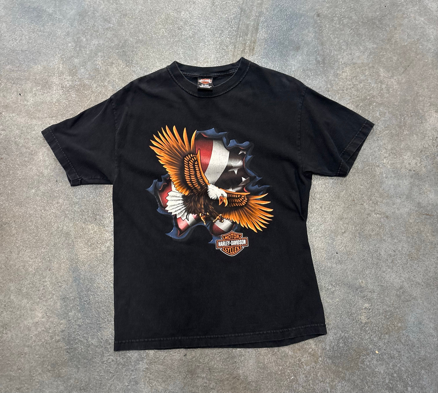 American Eagle Harley Davidson Black Tee OTF