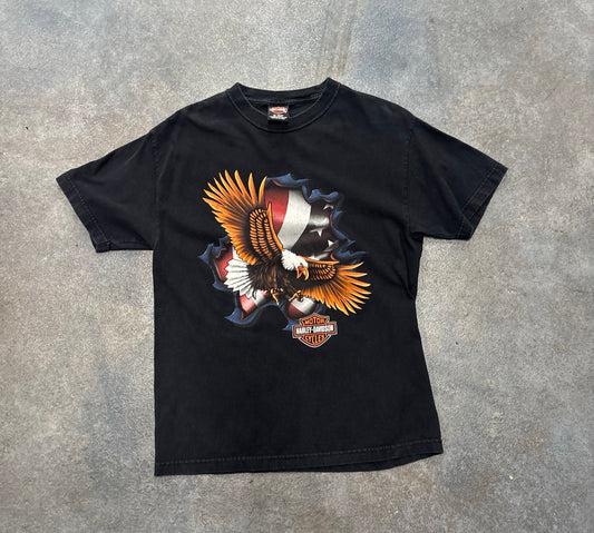 American Eagle Harley Davidson Black Tee OTF