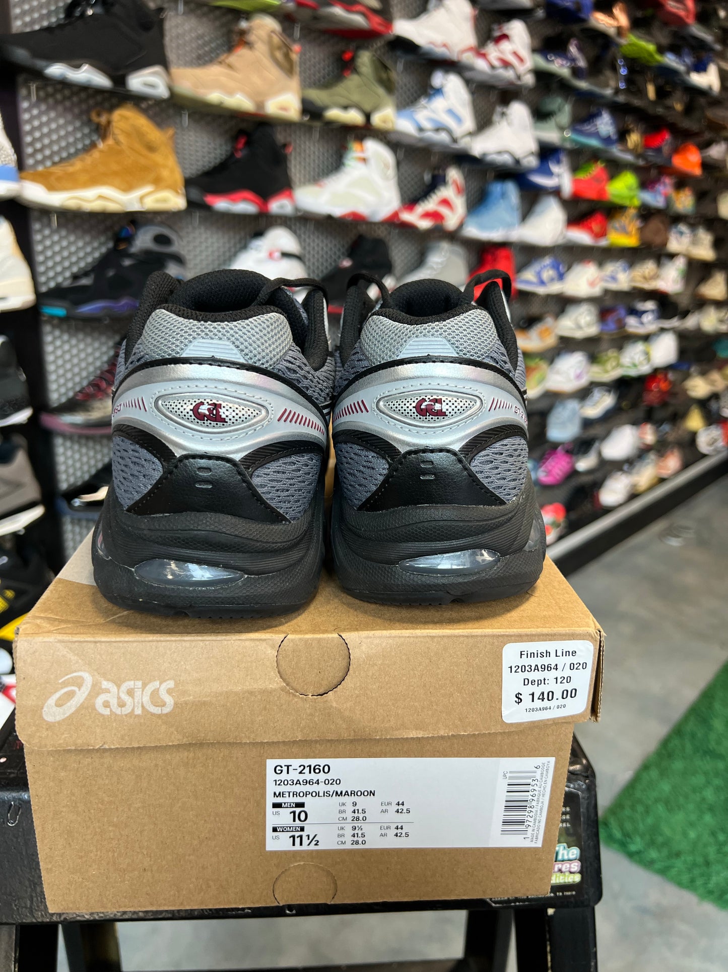 ASICS GT-2160 Black Grey Burgundy