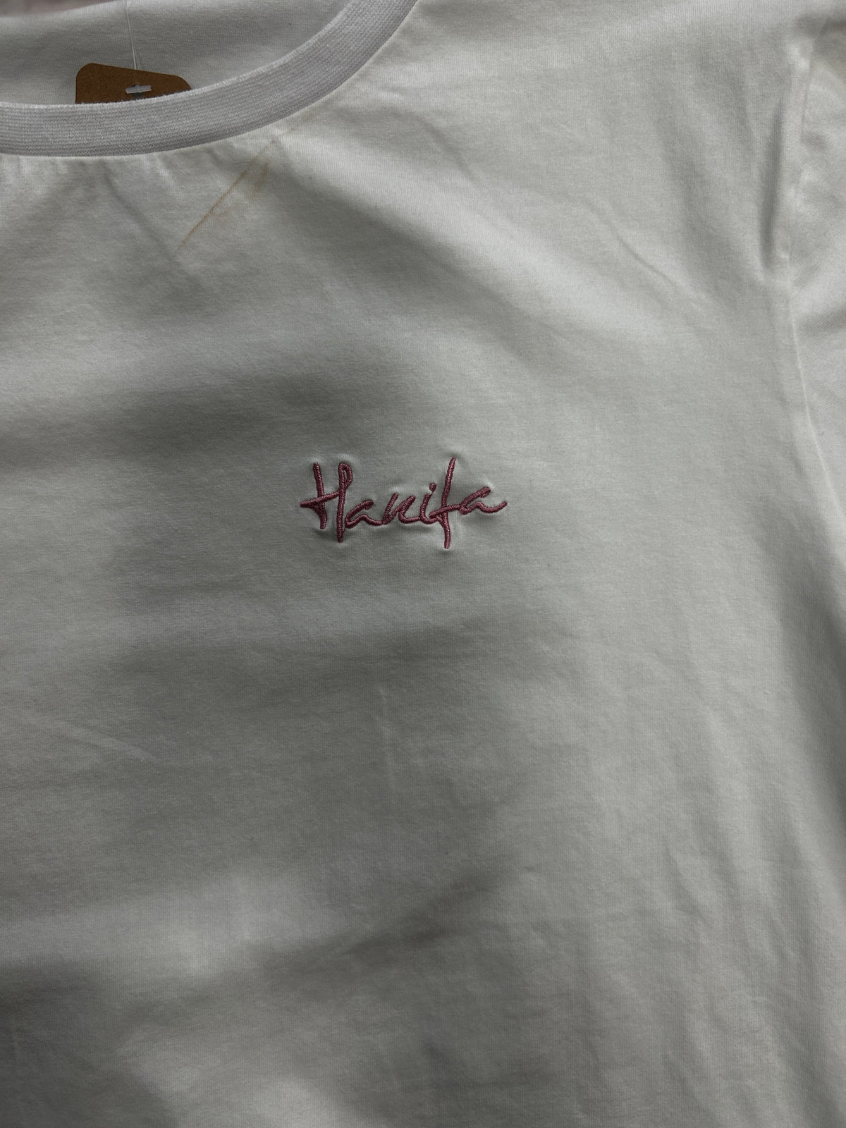 White Hanita purple embroide