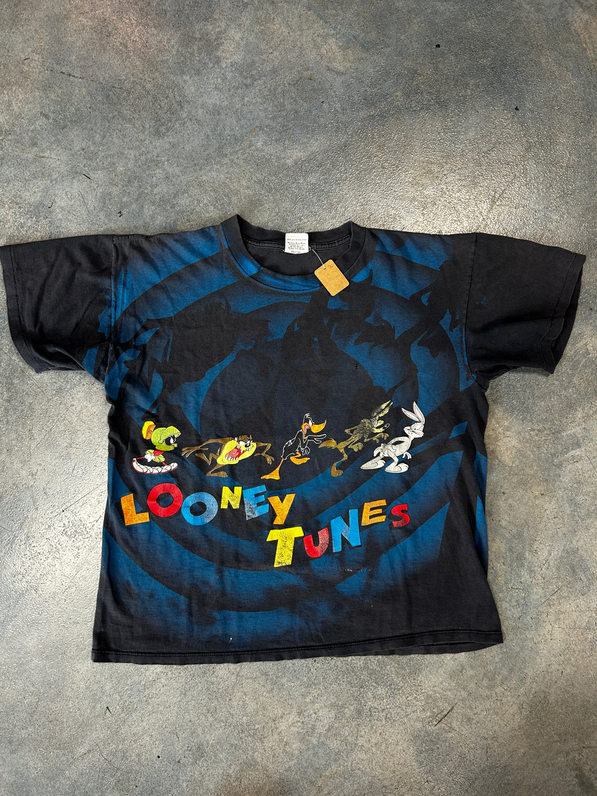 Vintage 90s Looney Tunes Toon Tops Shirt XL Bugs Taz Daffy Marvin Wile E Coyote (SC) B66