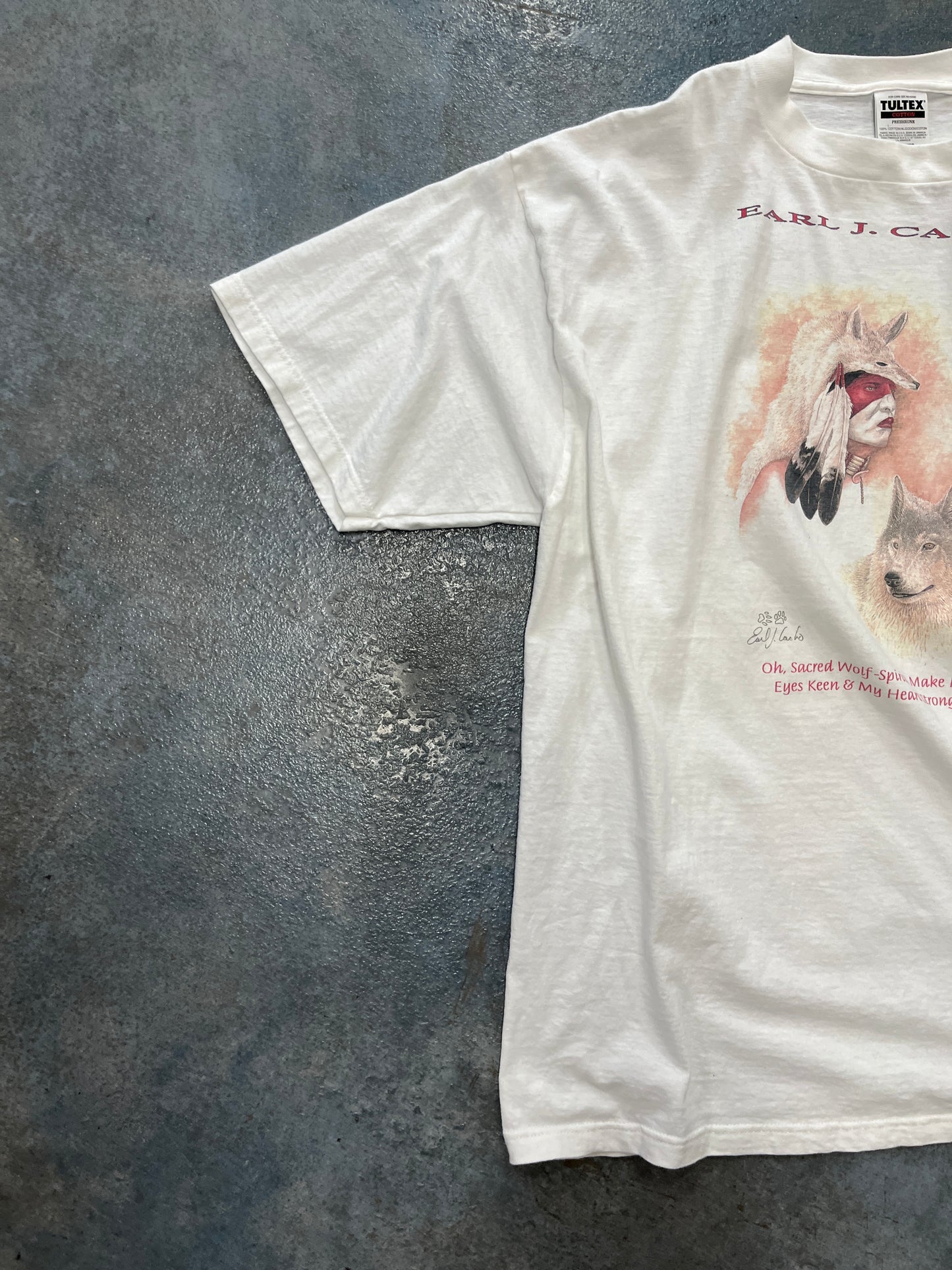 Vintage VTG Earl J. Chaco Tulex White T-Shirt OTF
