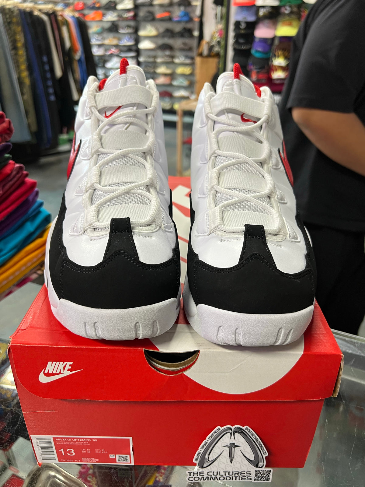 Nike Air Max Uptempo 95 White Red Black
