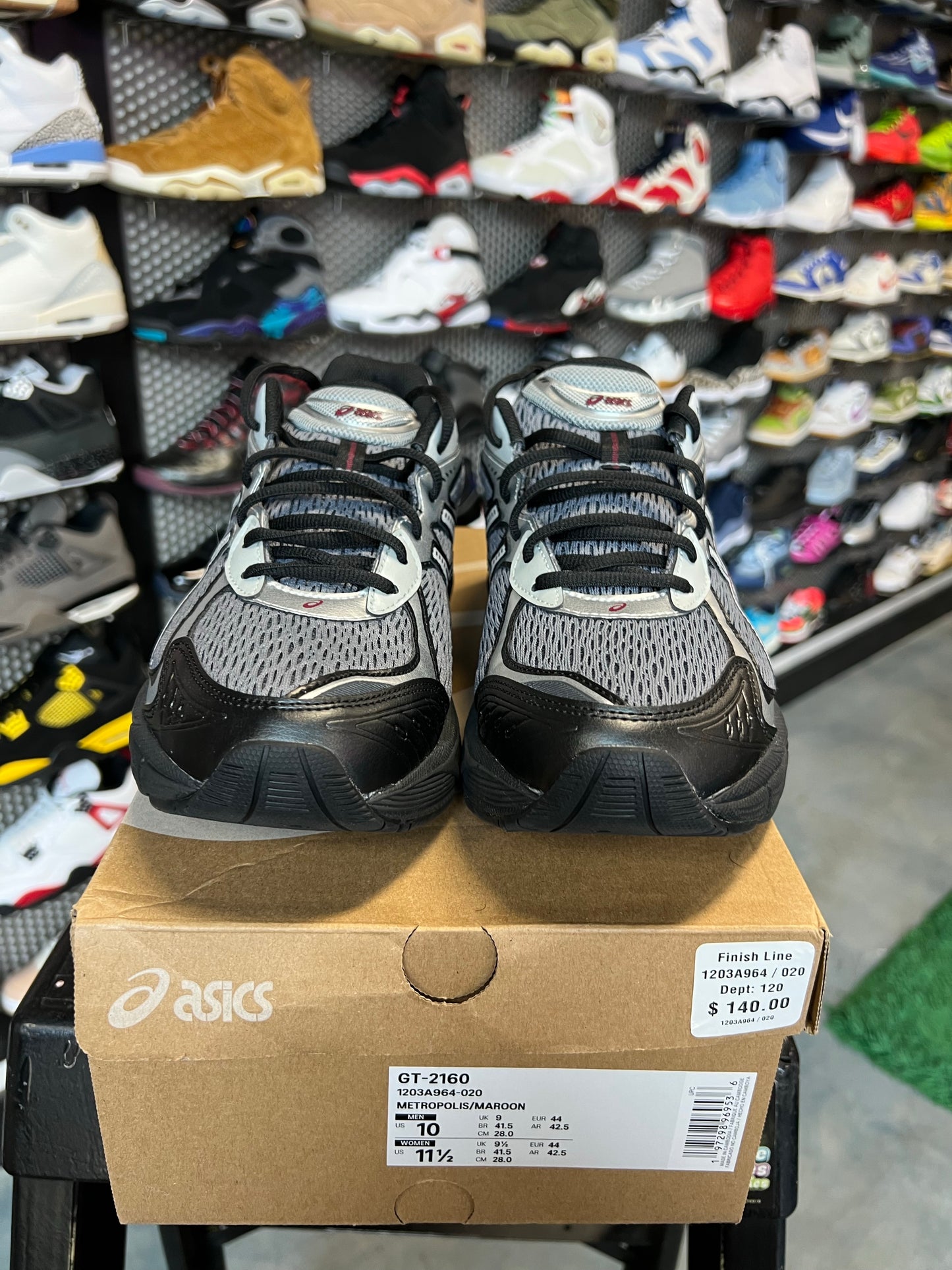 ASICS GT-2160 Black Grey Burgundy