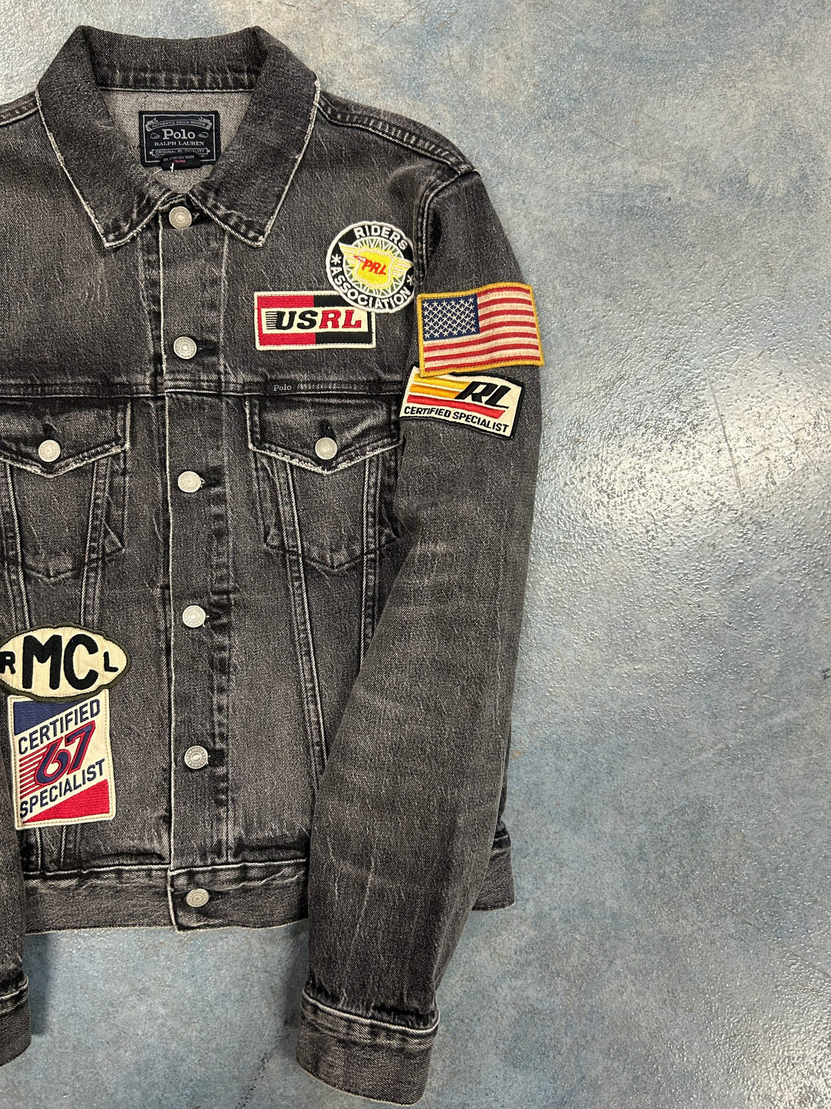 Vintage Polo Ralph Lauren Denim Jacket 1967 Black