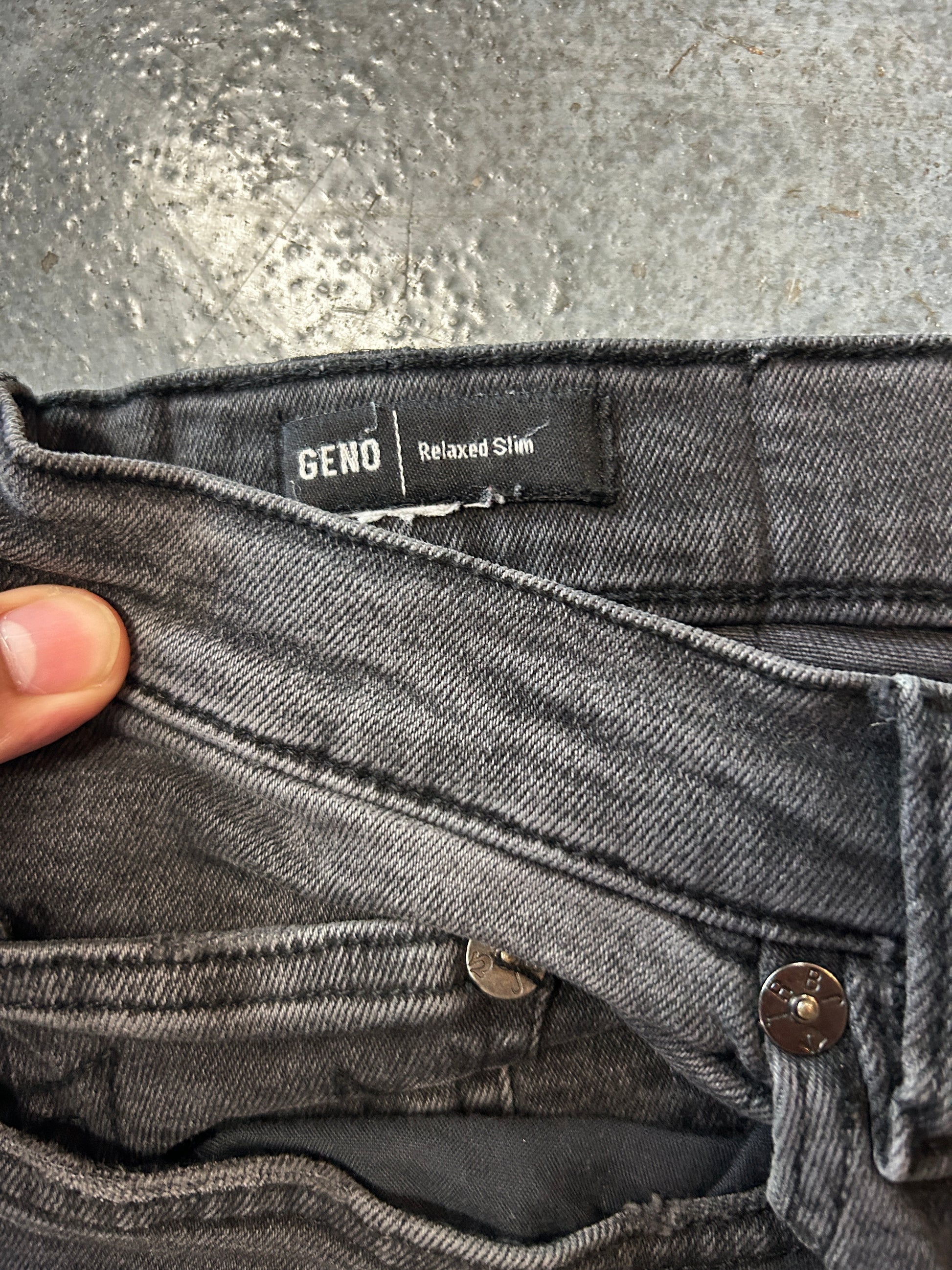 True Religion Black denim Jeans Relaxed Slim 34W (RC) OTF