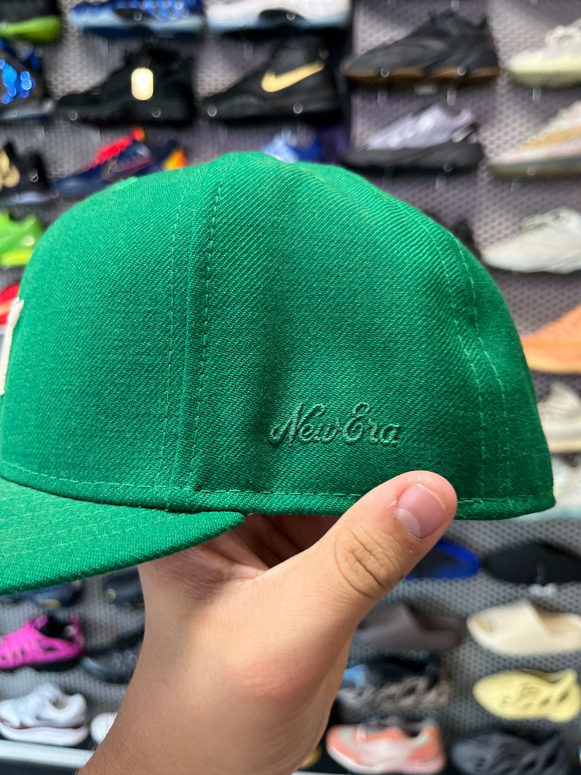 FEAR OF GOD ESSENTIAL X NEW ERA GREEN FITTED HAT