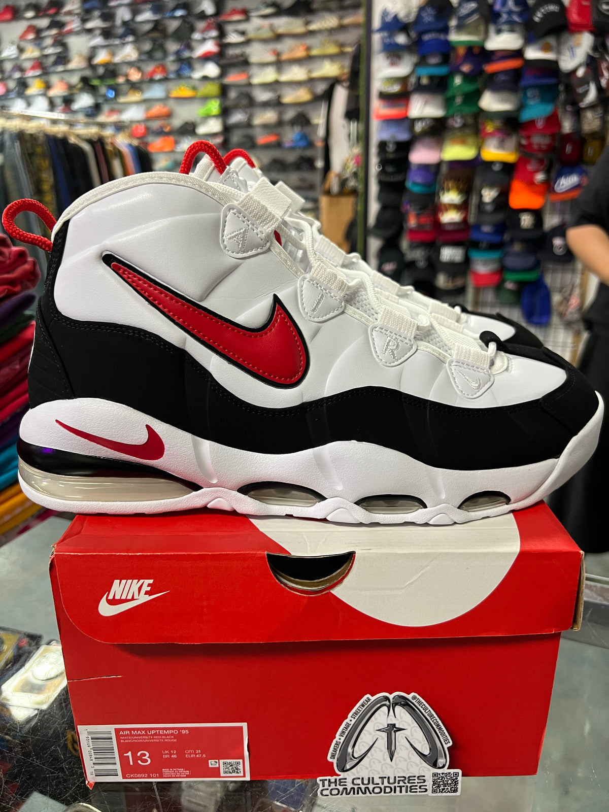 Nike Air Max Uptempo 95 White Red Black