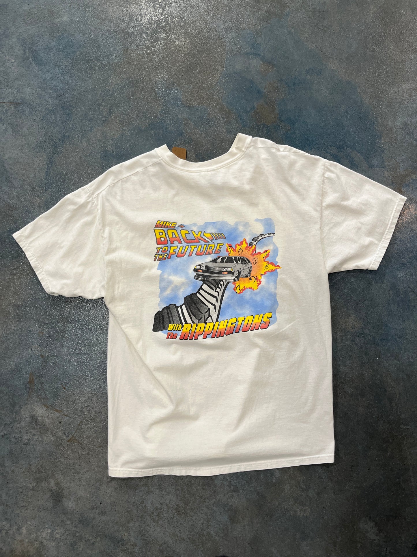 Vintage 89’ Back to the Future II Walton Band Camp White T-Shirt OTF