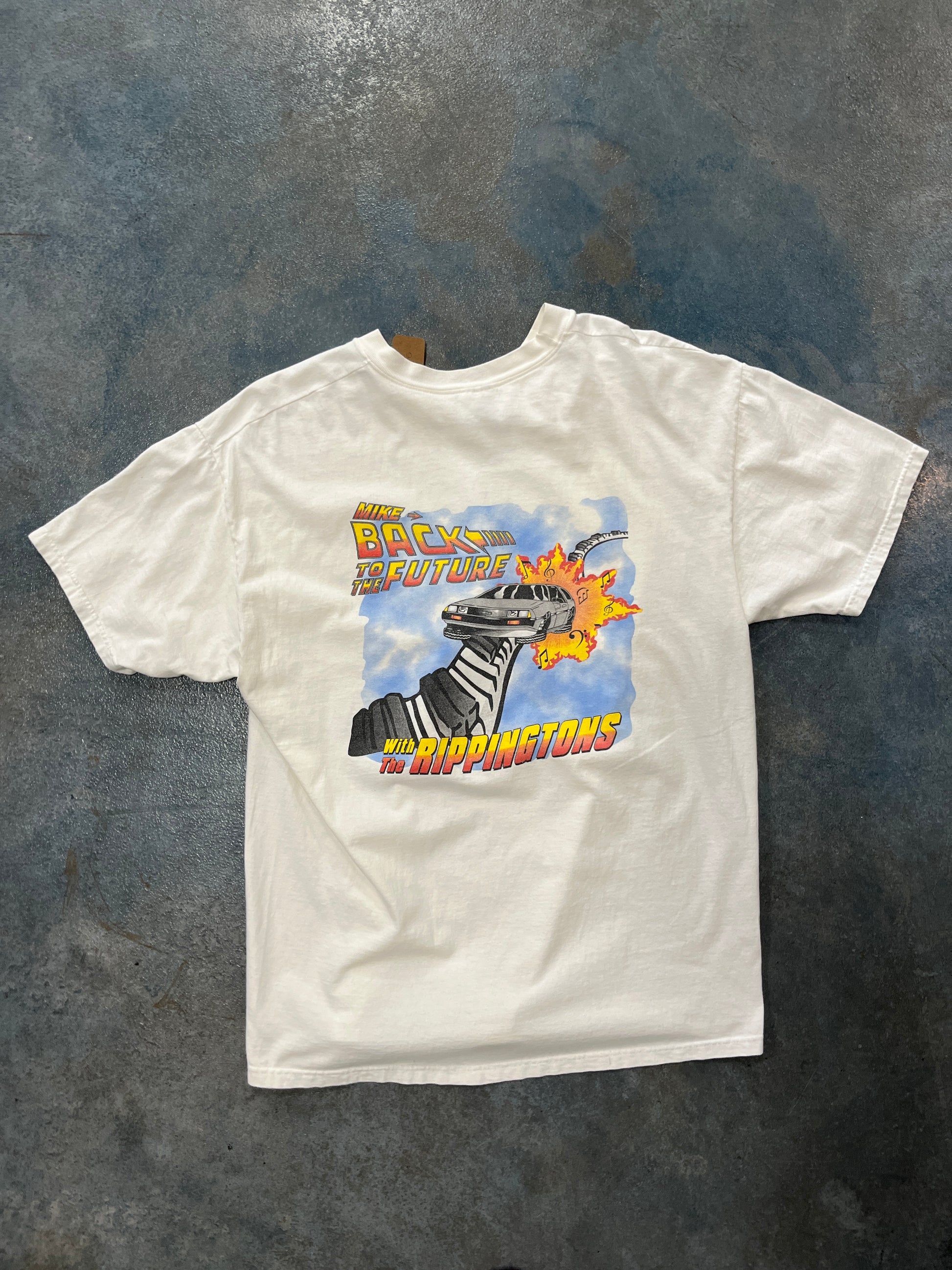 Vintage 89’ Back to the Future II Walton Band Camp White T-Shirt OTF