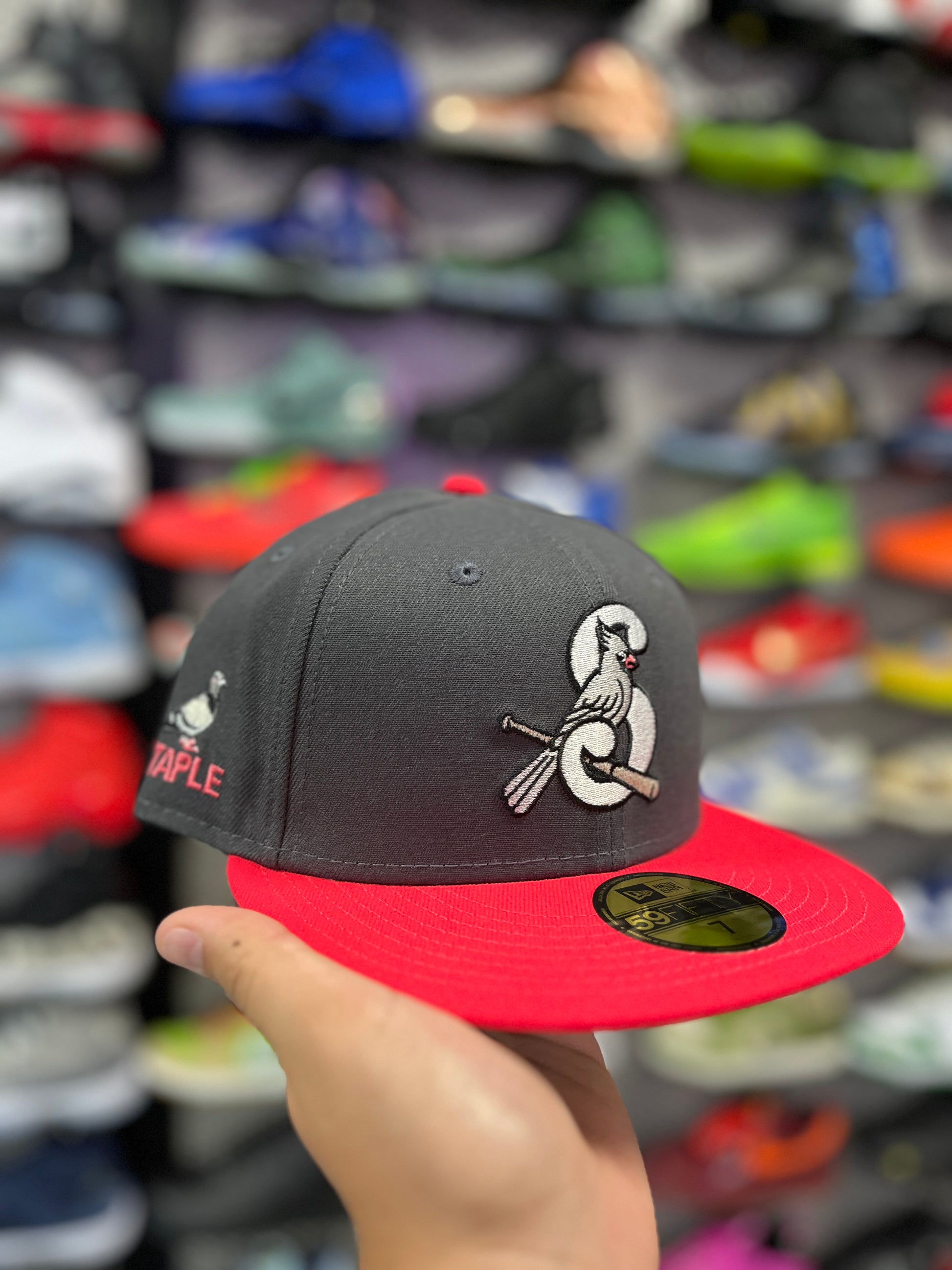 New Era Springfield Cardinals Graphite MiLB x Staple Collection 59FIFTY Fitted Hat (I)