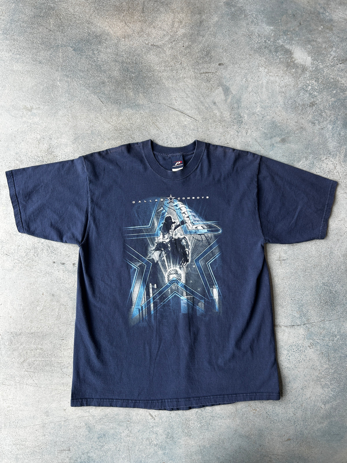Vintage DALLAS COWBOYS "LASSO COWBOY" Navy Tee
