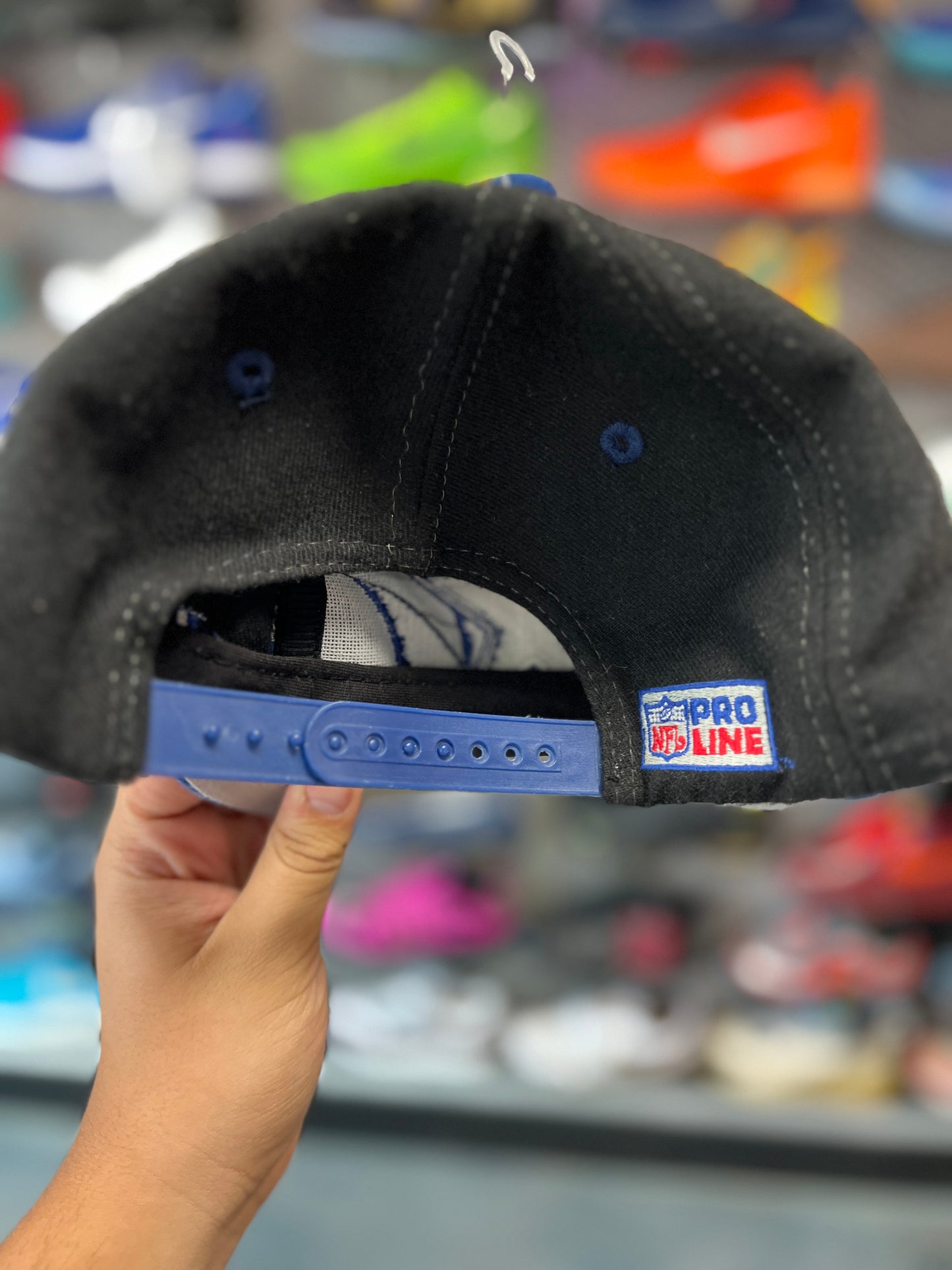 VTG 90'S DALLAS COWBOYS DOUBLE SHARK TOOTH BLACK OTF