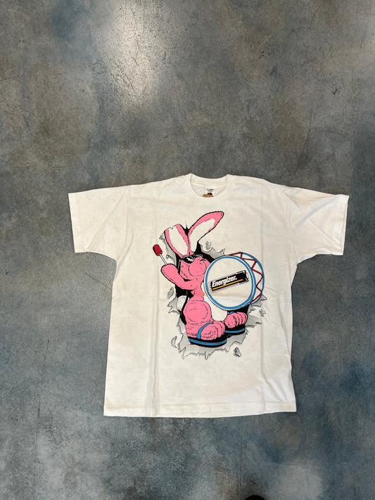 Pink Bunny Drums 'Energizer' White tee OTF