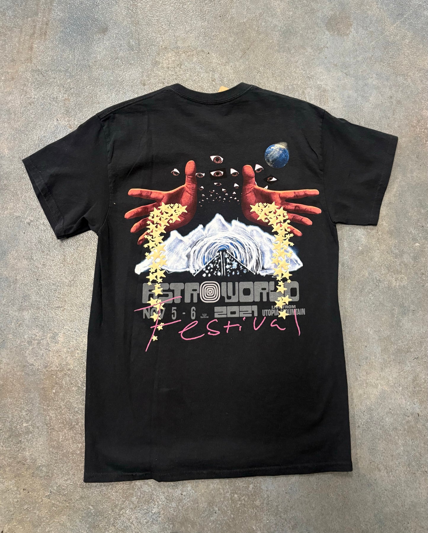 Astro world AuThe GOATAu Black Tee B43