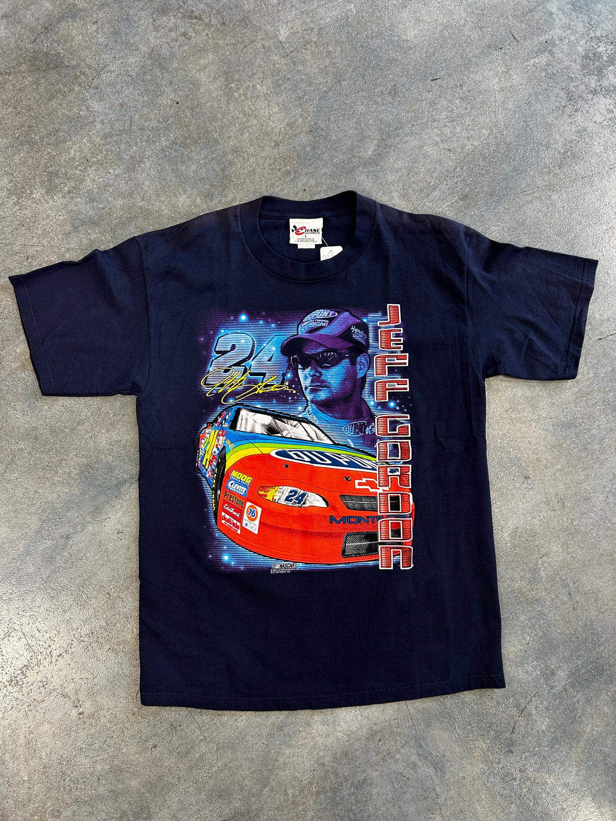 Vintage 2000s Chase Authentic Jeff Gordon #24 Nascar Navy Tee