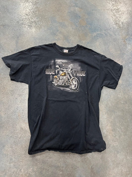 Vintage Harley Davidson “Ride With Pride” VTG Biker Eagle T-Shirt (RC) B1