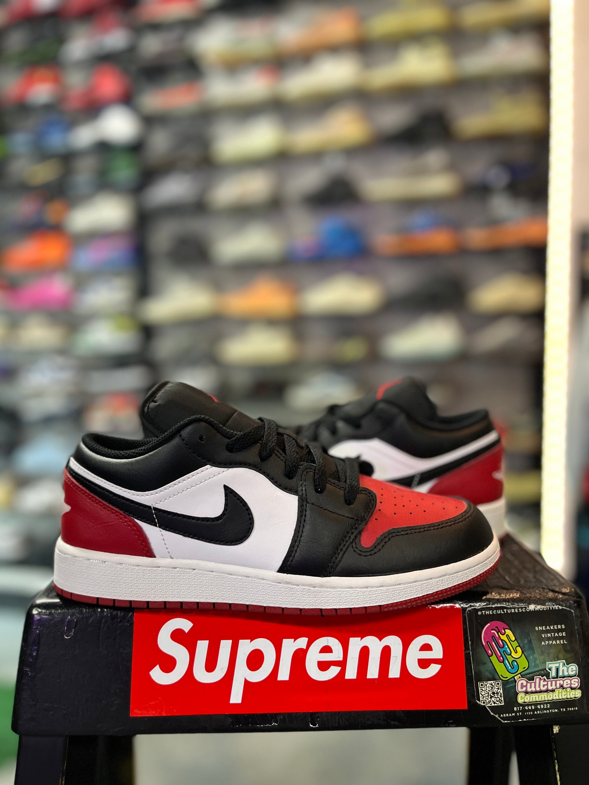 Jordan 1 Low Bred Toe 2.0 (GS) (YC)