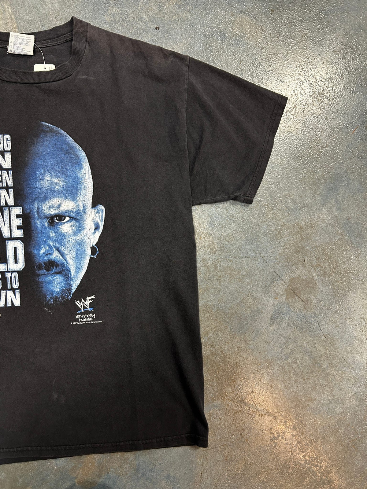 Vintage 1998 Anything can happen Stone Cold Wrestling Black Tee